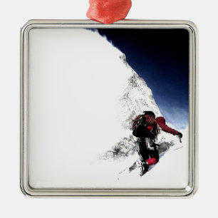 Mountain Climber Extreme Sports Ornament Aus Metall