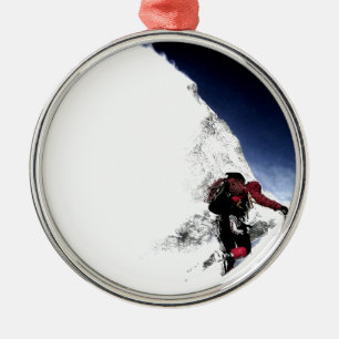 Mountain Climber Extreme Sports Ornament Aus Metall