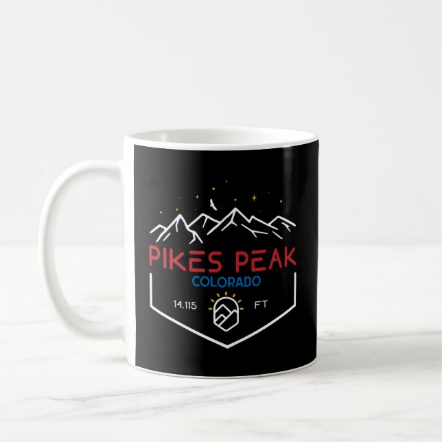 Mountain Colorado 14115 Ft Pikes Peak Kaffeetasse (Links)