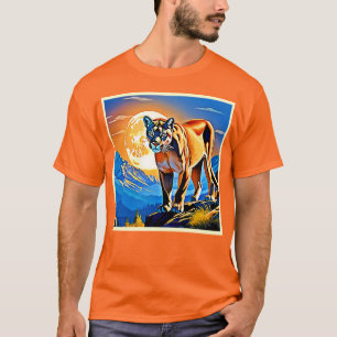 Mountain Cougar: Sonnenuntergang Majestät T-Shirt
