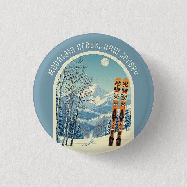Mountain Creek, New Jersey Skigebiet Souvenir Button (Vorderseite)