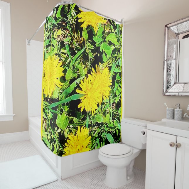 Mountain Dandelions Foto aus Ottawa Kanada Duschvorhang (Beispiel)