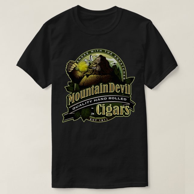 Mountain Devil Cigars Qualität Hand gerollt T-Shirt (Design vorne)