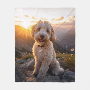 Mountain Doodle Fleece Blanket