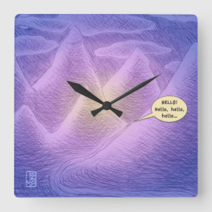 Mountain Dream Time Square Acrylwand Uhr