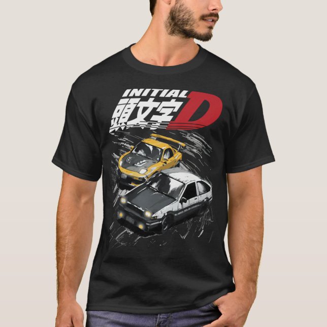 Mountain Drift Racing Initial D Tandems Ae86 Vs Fd T-Shirt (Vorderseite)