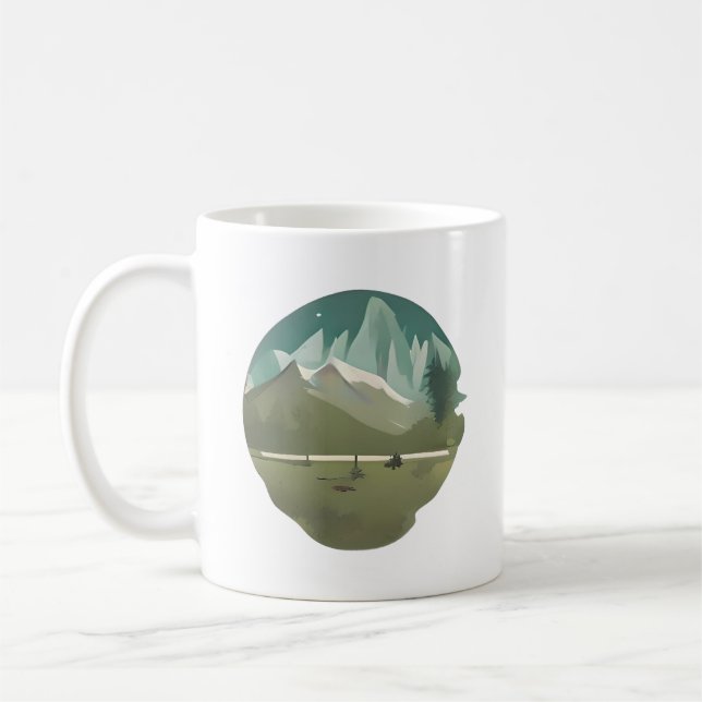 Mountain Escape: A Quiet Campsite Retreat Kaffeetasse (Links)