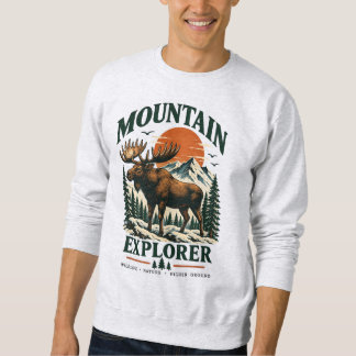 Mountain Explorer Vintage-Elch-Sweatshirt Sweatshirt