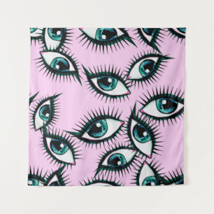 Mountain eye. Abstract icon.  Wandteppich