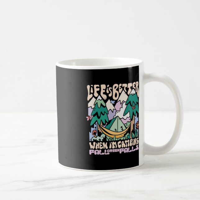Mountain Fall Creek Falls Tennessee Camping Wild Kaffeetasse (Rechts)