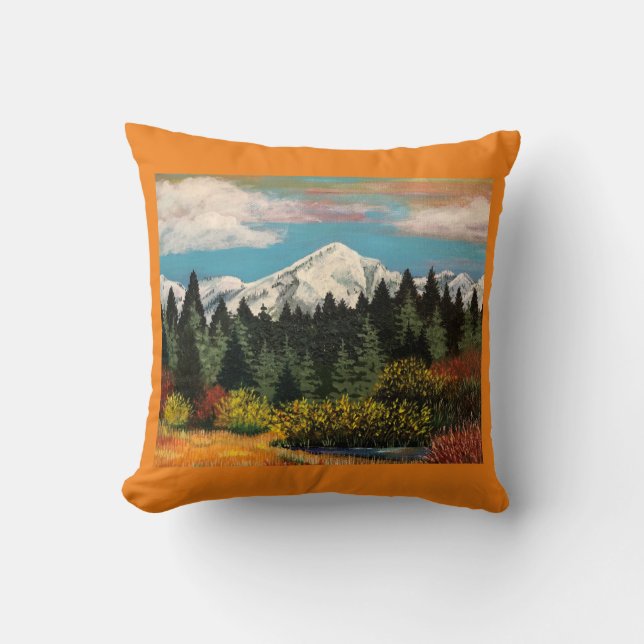 Mountain Fall Meadow Pillow Kissen (Vorderseite)
