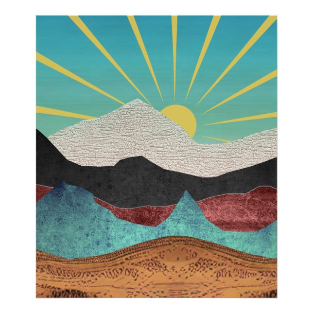 Mountain Fantasy Sunrise Fotodruck (Vorne)