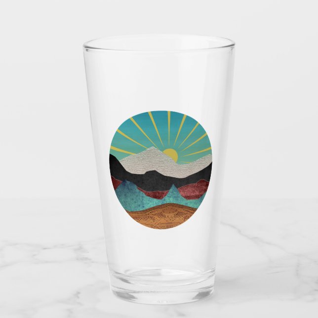 Mountain Fantasy Sunrise Glas (Vorderseite)