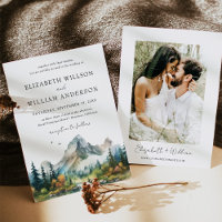 Mountain Forest Evergreen Tree Wedding Foto