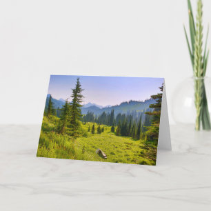 Mountain & Forest Landschaft Washington Staat Karte
