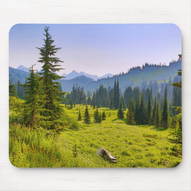 Mountain & Forest Landschaft Washington Staat Mousepad (Vorne)