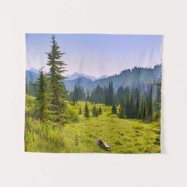 Mountain & Forest Landschaft Washington Staat Wandteppich (Vorderseite (Horizontal))