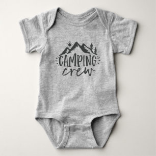 Mountain Forest Sunrise Camping Crew Baby Strampler