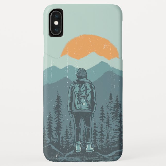 Mountain Forest Sunset Rucksack Woman Case-Mate iPhone Hülle (Rückseite)