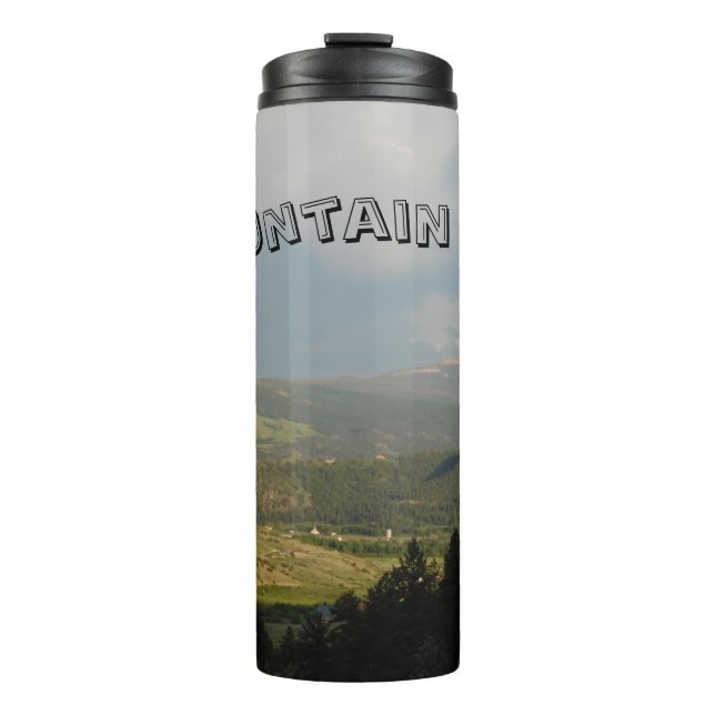 Mountain Girl Landschaftlich Thermosbecher (Vorderseite)