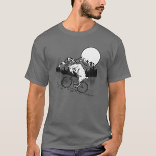 Mountain Goat Funny Mountain Bike Goat Biker Vin T-Shirt