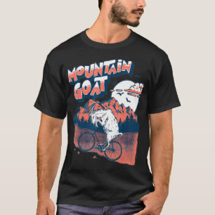 Mountain Goat Funny Mountain Bike Goat Biker Vin T-Shirt