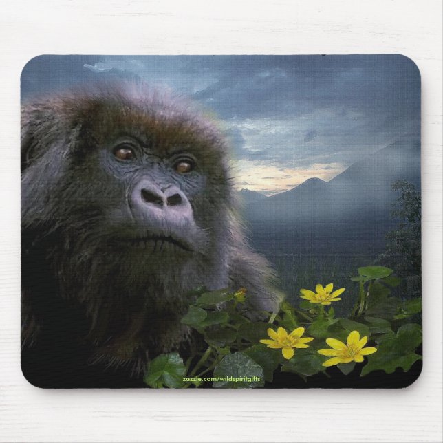 Mountain Gorilla Wildlife-Fan Mousepad (Vorne)