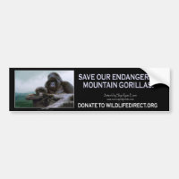 Mountain Gorillas Wildlife Support Autoaufkleber