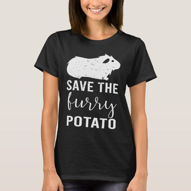 Mountain Guinea Pig Save The Furry Potato T-Shirt (Vorderseite)