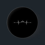 Mountain Heartbeat Graphic Hiking Travel Athletic  Button<br><div class="desc">Mountain Heartbeat Graphic Hiking Travel Athletic Camping</div>