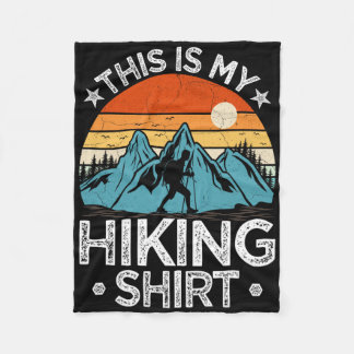 Mountain Hiking Adventure Vintage This Is My Hikin Fleecedecke