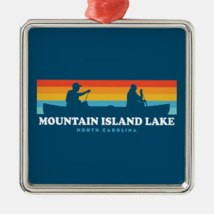 Mountain Island Lake North Carolina Canoe Ornament Aus Metall