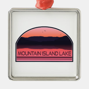 Mountain Island Lake North Carolina Red Sunrise Ornament Aus Metall