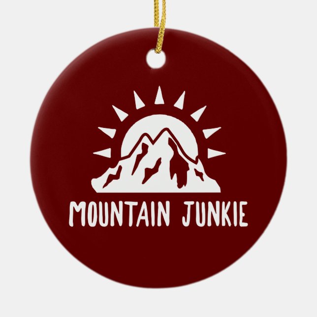 Mountain Junkie Keramik Ornament (Vorne)