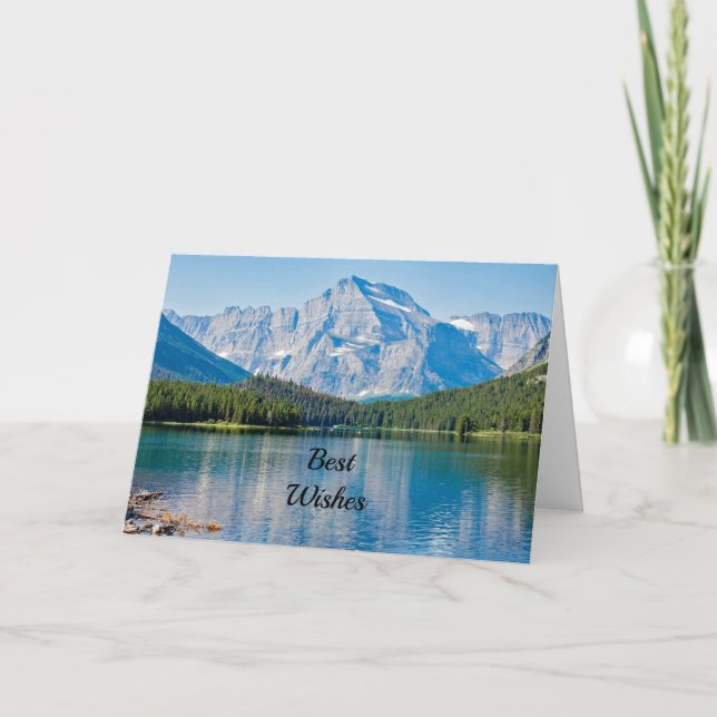 Mountain Lake Herzlichen Glückwunsch Hochzeitskart Karte (Vorderseite)
