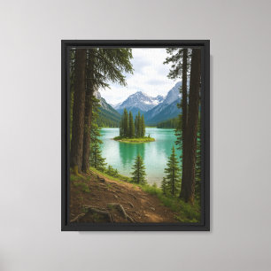 Mountain Lake Island Leinwand Naturschutz