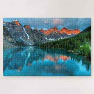 Mountain Lake Landschaftlich Landschaft Jigsaw Puz Puzzle