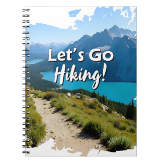 Mountain Lake Let's Go Wandern Notizblock