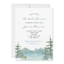 Mountain Lake Theme Wasserfarbe Brautparty