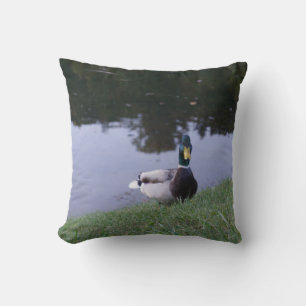 Mountain Lake und Mallard Duck Pillow Kissen