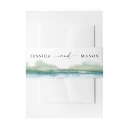 Mountain Lake Wedding Einladung Bly Bands Einladungsbanderole