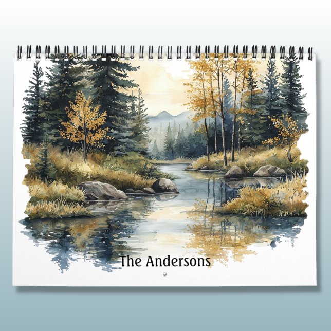 Mountain Lakes and Streams Watercolors Kalender (Von Creator hochgeladen)