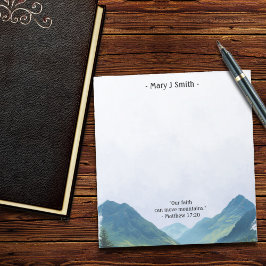 Mountain Landscape Bible Verse Notizblock
