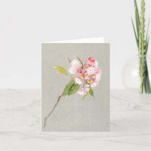 Mountain Laurel Blossom Blank Note Card Dankeskarte