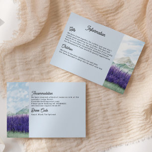 Mountain Lavender Hochzeitsinformationen  Begleitkarte
