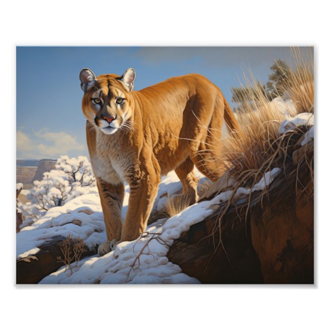 Mountain Lion AI Foto Print (Vorne)