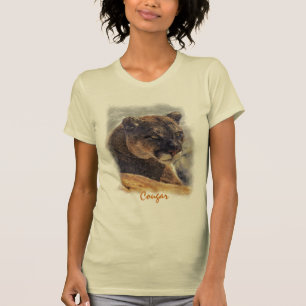 Mountain Lion, Big Cat Cougar Portrait auf TShirt