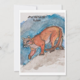 Mountain Lion Greeting Card Feiertagskarte