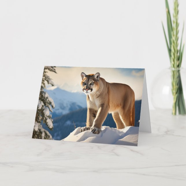 Mountain Lion Grußkarte Karte (Vorderseite)