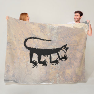 Mountain Lion Petroglyph Fleecedecke